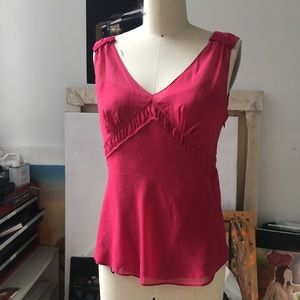 Pink busty slip top